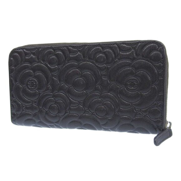 CHANEL Gray Coco Mark Wallet - Picture 2 of 7